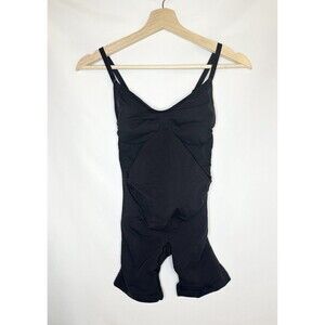 SKIMS Maternity Bodysuit Mid Thigh Open Gusset Onyx Shapewear L/XL NWOT